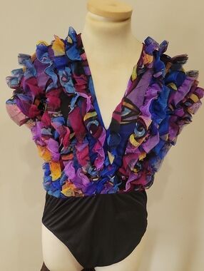 Live 4 Truth Multicolor Lace-Trim Garment. Bodysuit